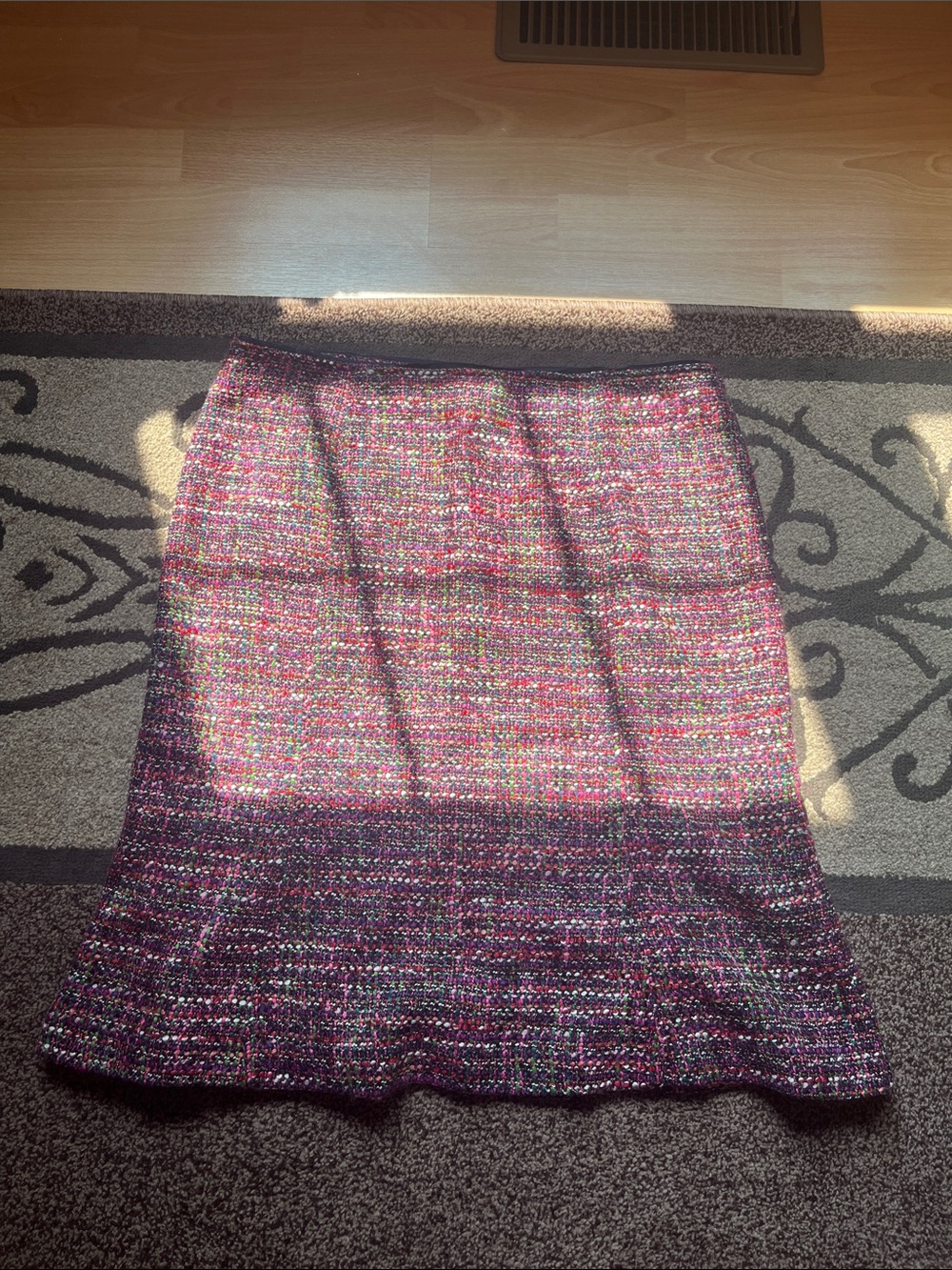 Talbots Pink Multicolor Tweed Pencil Skirt